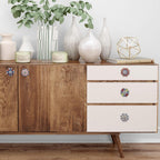 Ceramic Knobs and Hand Painted Pumpkin Round Cupboard (Set of 30)