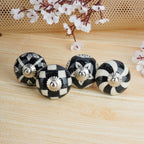 Ceramic Knobs and Hand Painted Pumpkin Round Cupboard (Set of 30)