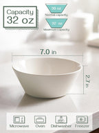 Ceramic Soup Bowls φ18CM Bowl Set 950ML Large