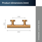 Ceratherm Alu+ Exposed Shower Mixer 292x105x72MM 12