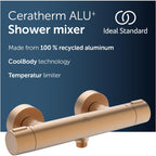 Ceratherm Alu+ Exposed Shower Mixer 292x105x72MM 12