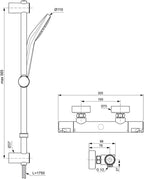 Ceratherm T50 Thermostatic Shower Mixer with Kit Chrome