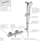 Ceratherm T50 Thermostatic Shower Mixer with Kit Chrome
