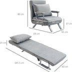 Chair Bed Click Clack Convertible Settee Modern Faux