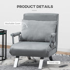 Chair Bed Click Clack Convertible Settee Modern Faux