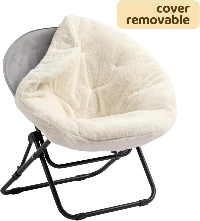 Round Chair Comfy Folding Accent Bedroom