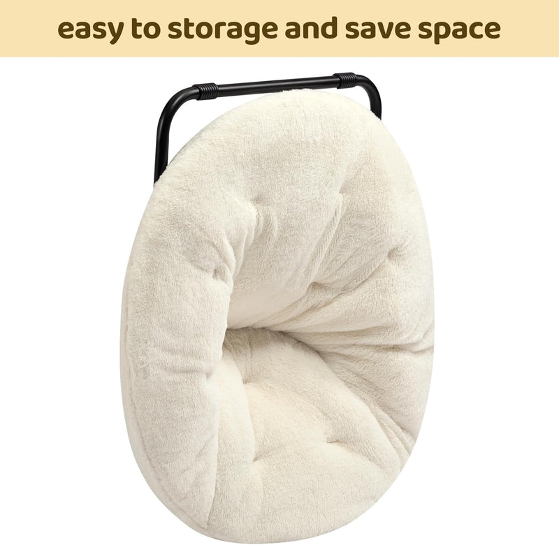 Round Chair Comfy Folding Accent Bedroom