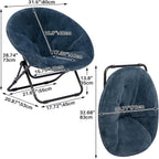 Chair Saucer Comfy Folding Chairs Foldable Armchair Portable