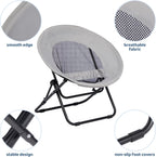 Chair Saucer Comfy Folding Chairs Foldable Armchair Portable