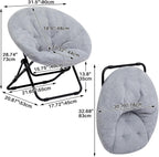 Chair Saucer Comfy Folding Chairs Foldable Armchair Portable