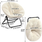 Chair Saucer Comfy Folding Chairs Foldable Armchair Portable