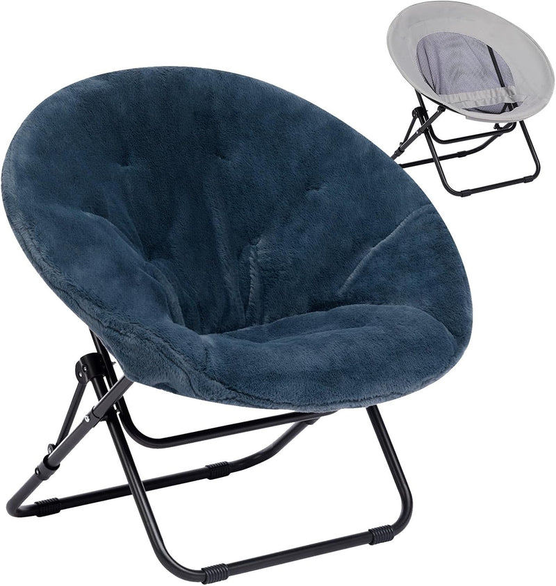 Round Chair Comfy Folding Accent Bedroom