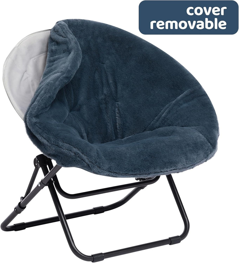 Round Chair Comfy Folding Accent Bedroom