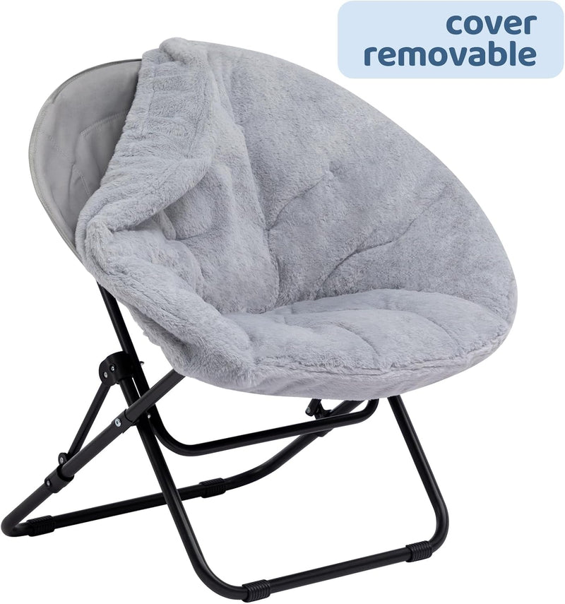 Round Chair Comfy Folding Accent Bedroom