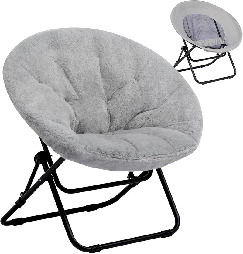 Round Chair Comfy Folding Accent Bedroom