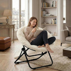 Chair Saucer Comfy Folding Chairs Foldable Armchair Portable