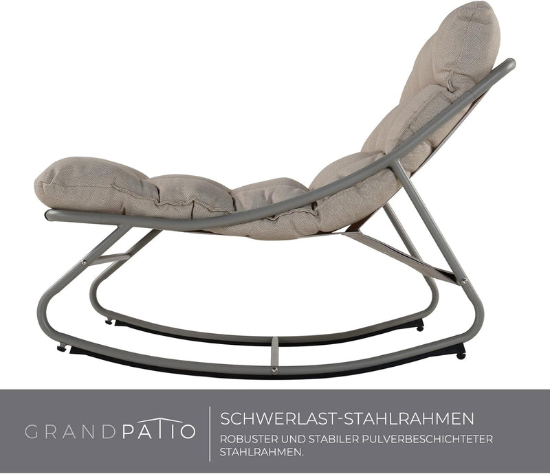 Rocking Chair with Side Table Garden Lounge