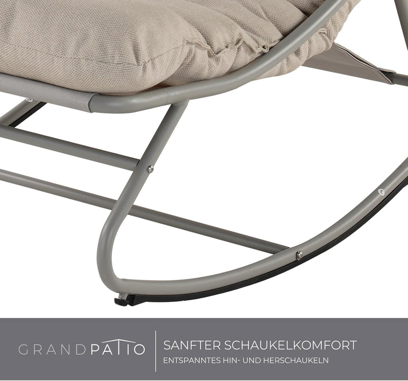 Rocking Chair with Side Table Garden Lounge
