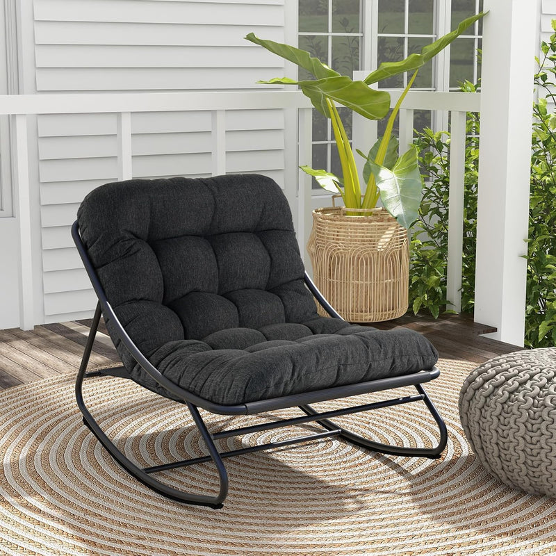 Rocking Chair with Side Table Garden Lounge