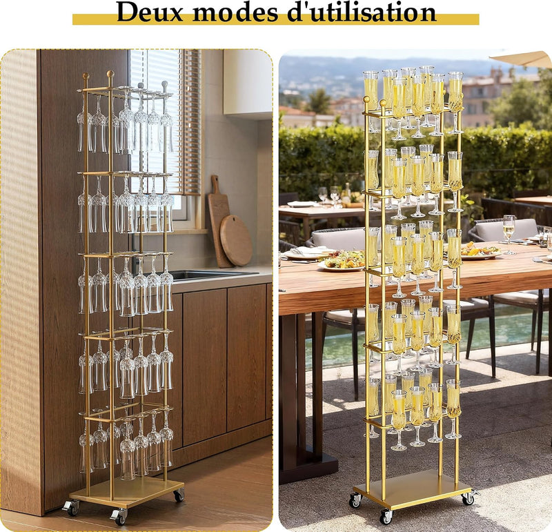 Champagne Drinks Tower Removable 5 Tier 40 Cocktail