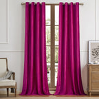 Champagne Velvet Curtains 108 Inch Length 2 Panels