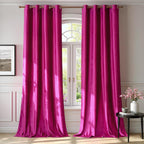 Champagne Velvet Curtains 108 Inch Length 2 Panels