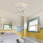 Chandelier 3-Light Vintage Farmhouse Industrial Semi-Flush