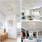 Chandelier 3-Light Vintage Farmhouse Industrial Semi-Flush