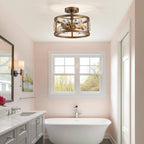 Chandelier 3-Light Vintage Farmhouse Industrial Semi-Flush
