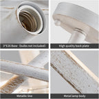 Chandelier 3-Light Vintage Farmhouse Industrial Semi-Flush