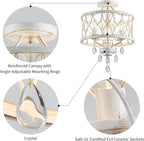 Chandelier 3-Light Vintage Farmhouse Industrial Semi-Flush