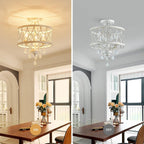 Chandelier 3-Light Vintage Farmhouse Industrial Semi-Flush