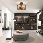 Chandelier 3-Light Vintage Farmhouse Industrial Semi-Flush