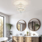 Chandelier 3-Light Vintage Farmhouse Industrial Semi-Flush