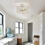 Chandelier 3-Light Vintage Farmhouse Industrial Semi-Flush