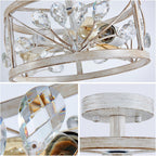 Chandelier 3-Light Vintage Farmhouse Industrial Semi-Flush