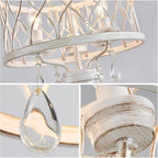 Chandelier 3-Light Vintage Farmhouse Industrial Semi-Flush