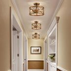 Chandelier 3-Light Vintage Farmhouse Industrial Semi-Flush