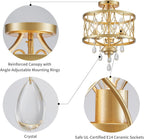 Chandelier 3-Light Vintage Farmhouse Industrial Semi-Flush Mount