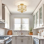Chandelier 3-Light Vintage Farmhouse Industrial Semi-Flush Mount
