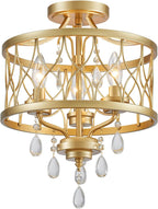 Chandelier 3-Light Vintage Farmhouse Industrial Semi-Flush Mount