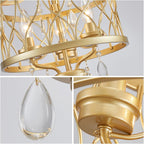 Chandelier 3-Light Vintage Farmhouse Industrial Semi-Flush Mount