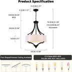 Chandelier 4 Lights Chandeliers Ceiling Light E14 Pendant
