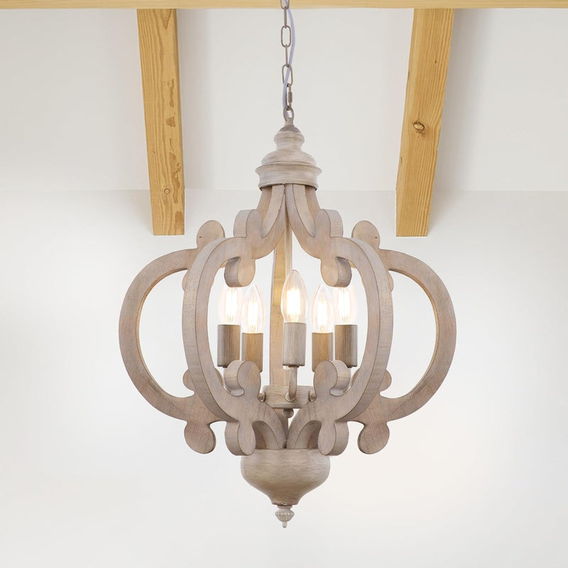 Chandelier 5-Light Vintage Rustic Chandeliers Ceiling Light