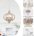 Chandelier 5-Light Vintage Rustic Chandeliers Ceiling Light