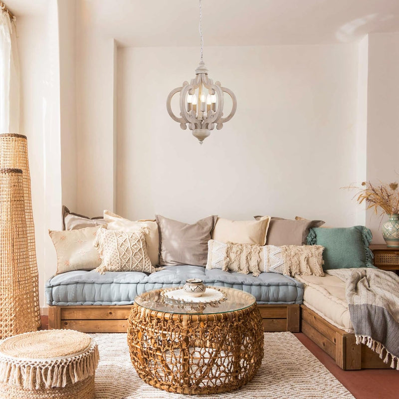 Chandelier 5-Light Vintage Rustic Chandeliers Ceiling Light