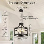 Chandelier 6 Lights Modern Farmhouse Chandeliers Ceiling Light