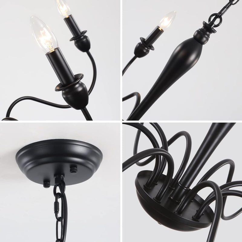 Chandelier 8-Light Farmhouse Chandeliers Ceiling Light E14