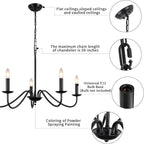 Chandelier 8-Light Farmhouse Chandeliers Ceiling Light E14