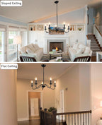 Chandelier 8-Light Farmhouse Chandeliers Ceiling Light E14